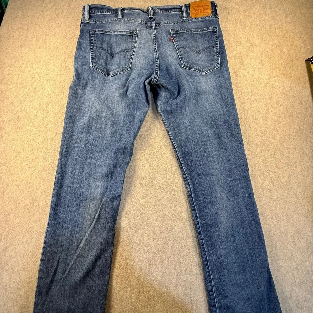 Levis 511 Slim Fit Jeans Mens 40x32 Medium Wash Blue Denim 04511-1919 Distressed